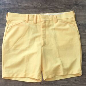 Loud Yellow vintage poly Farah golf Bermuda shorts